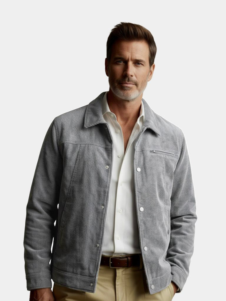 Chaqueta de Sherpa de Pana Minimalista