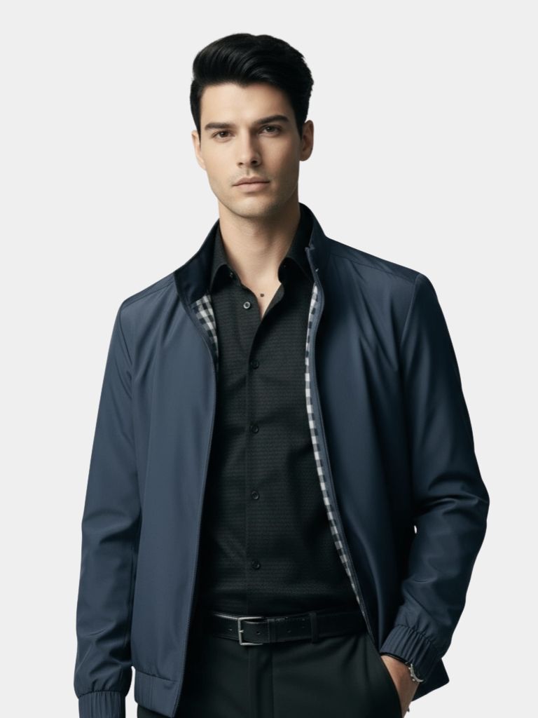 Veste bomber unie décontractée