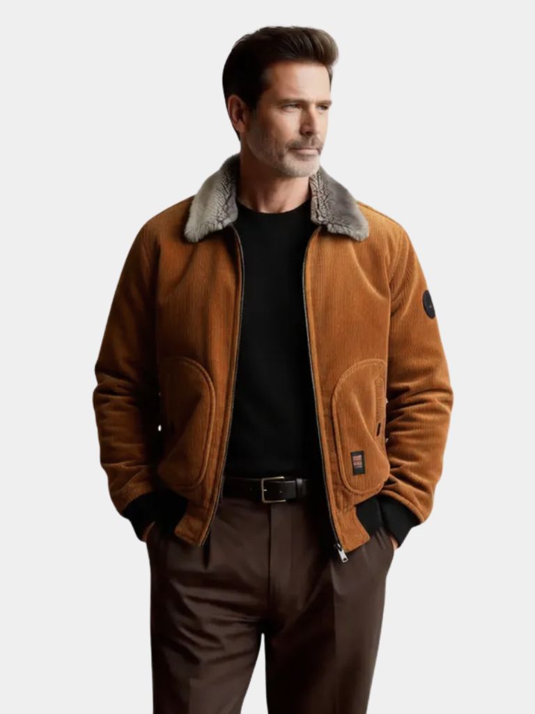 Thermal Windbreaker Corduroy Jacket