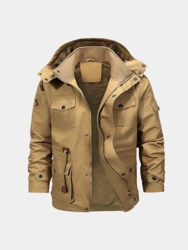 Veste bomber à capuche en polaire