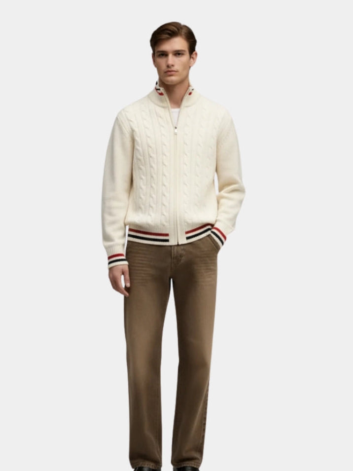 Pull essentiel à demi-zip et col roulé