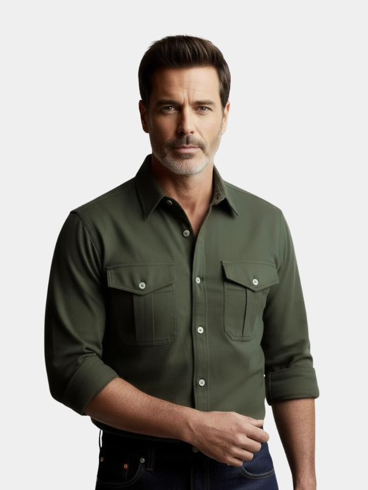 Camisa Vintage de Manga Larga