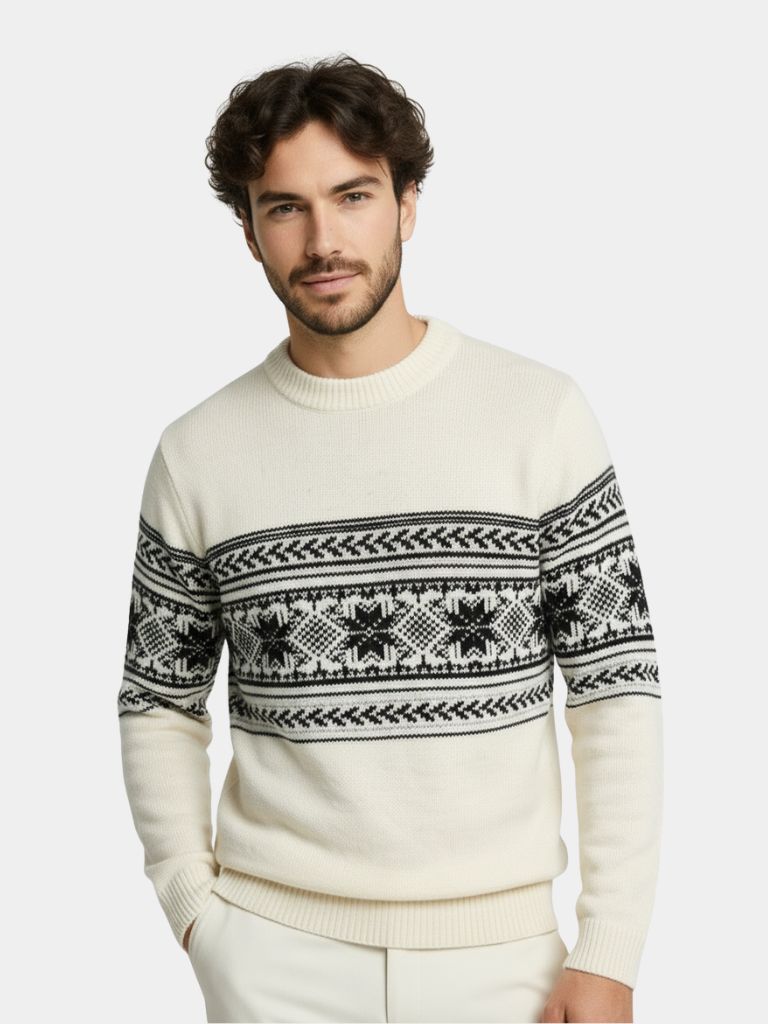 100% Wool Fair Isle Pullover Sweater Jumper