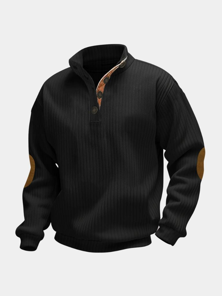 Pull Henley raffiné à col montant