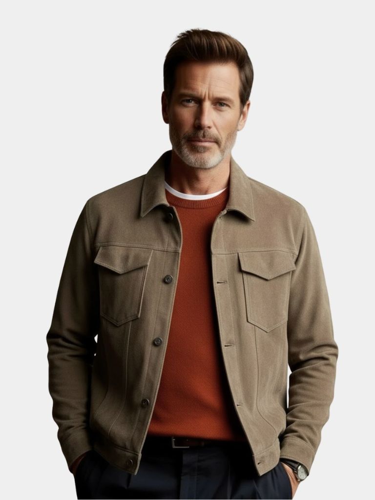 Chaqueta de piloto de cuero Laurent