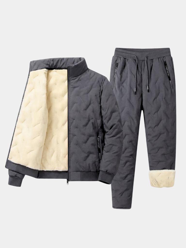 Ensemble de survêtement d'hiver classique premium en sherpa