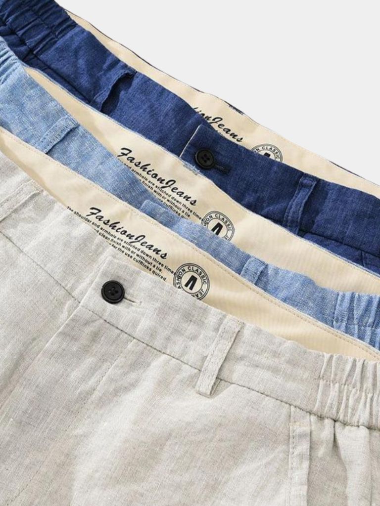 Bleu Horizon Linen Shorts