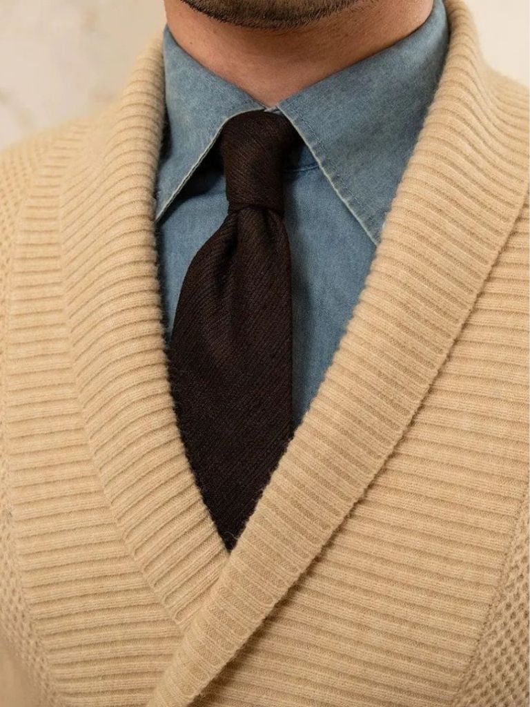 Cardigan élégant en maille britannique