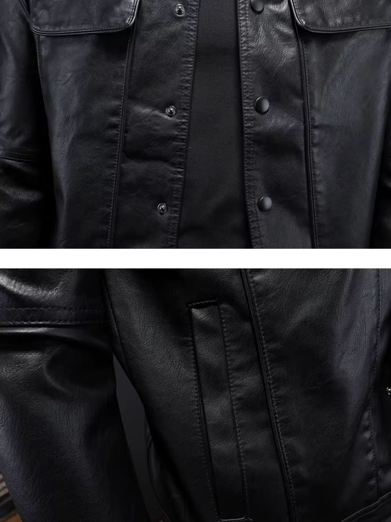 Chaqueta de Cuero Rebelde de Bronce