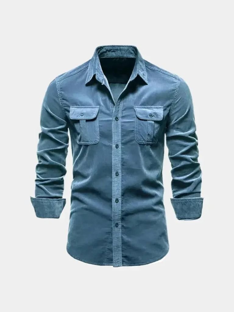 Camisa de Corduroy Casual para Negocios