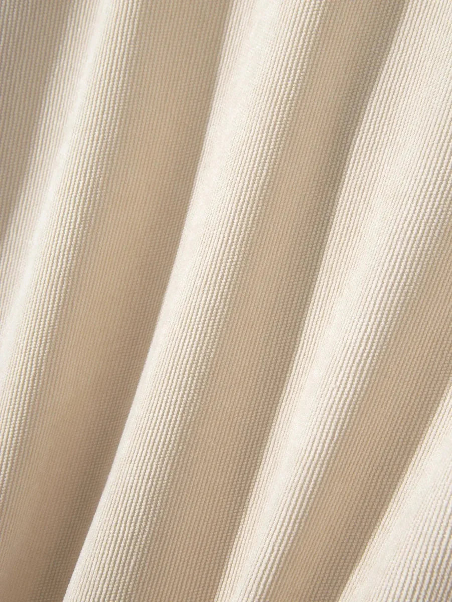 Camisa de pana lisa casual