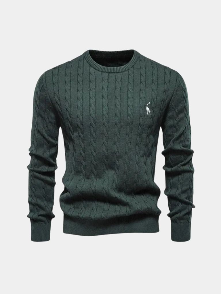 Pull en coton à col rond