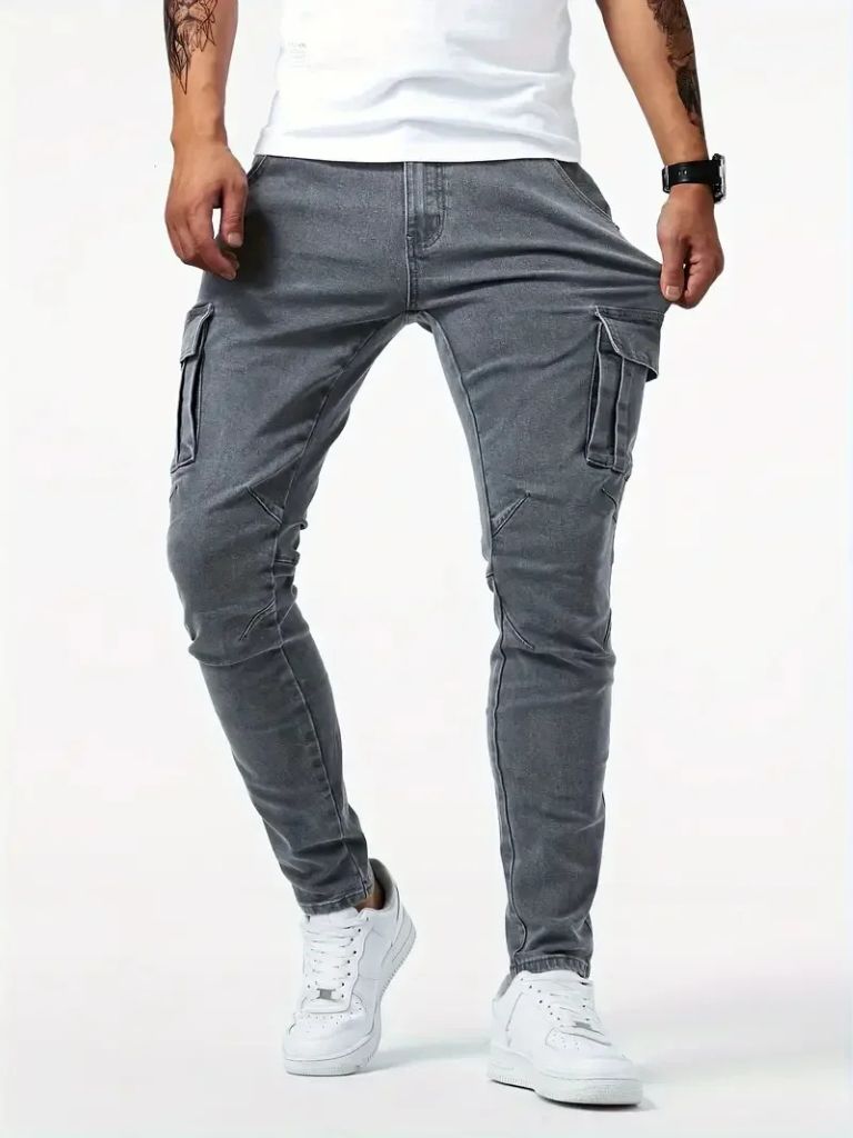 Jean en denim, pantalon cargo