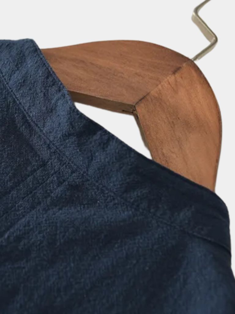 Camisa de lino de manga corta esencial