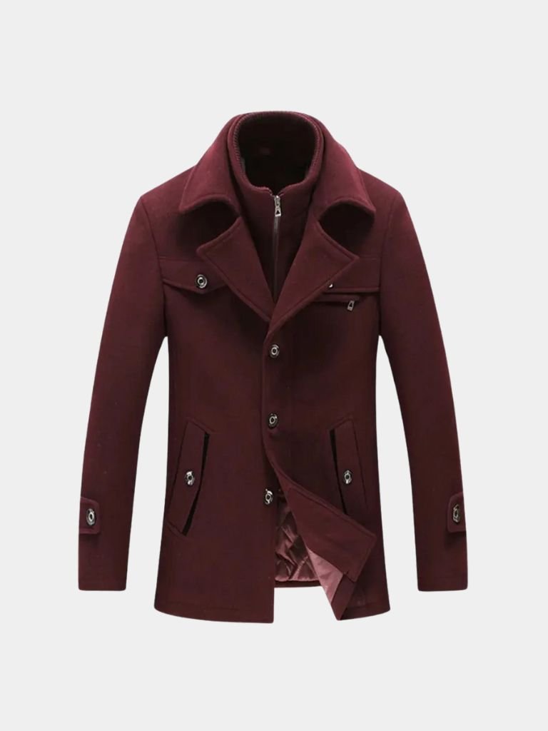 Manteau essentiel en laine mélangée