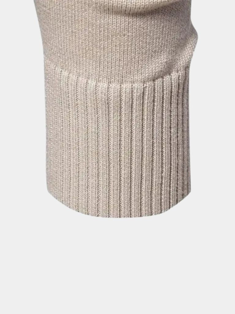 Gilet en maille à demi-zip, couleur unie