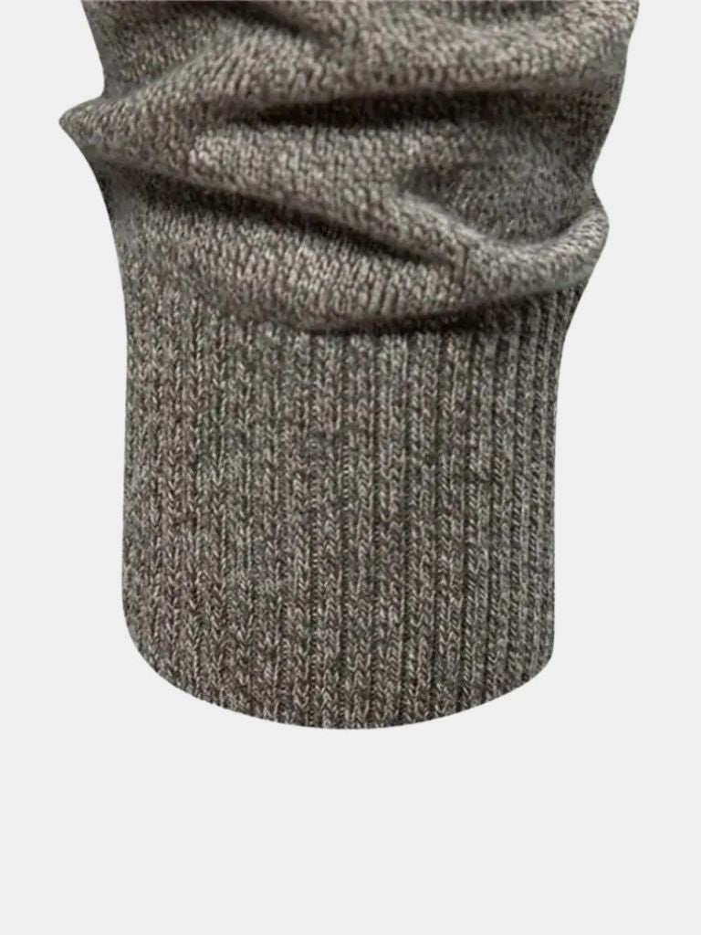 Cardigan en coton tricoté à col montant