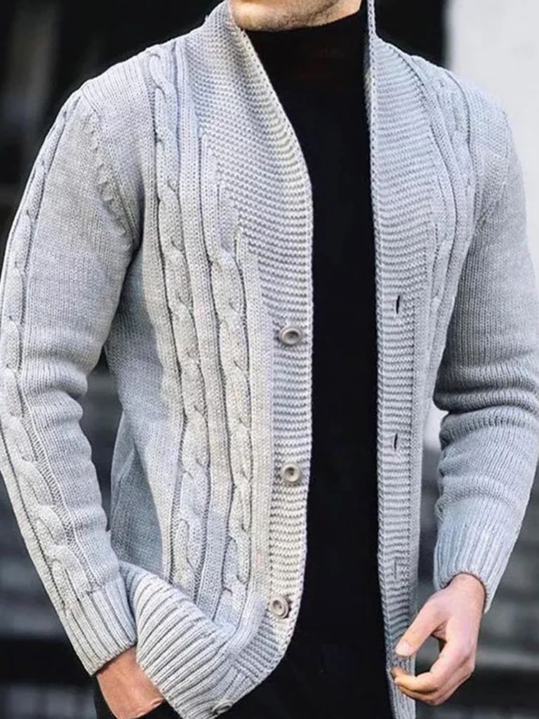 Cardigan élégant en maille pour homme
