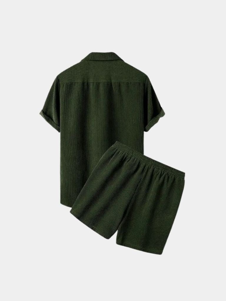 Summer Corduroy Set Shorts and Shirt