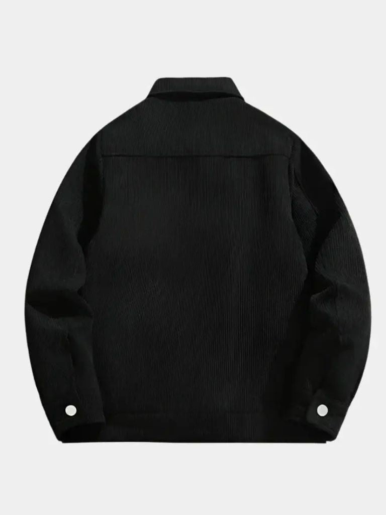 Chaqueta de Sherpa de Pana Minimalista