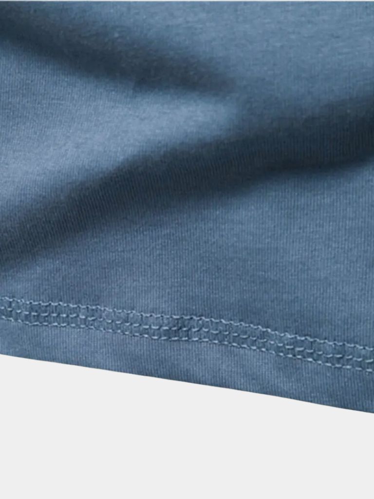 Minimalist Henley Neck Long Sleeve T-Shirt