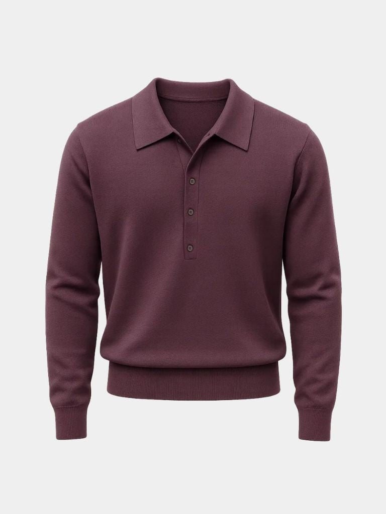 Pull-over polo en maille Old Money