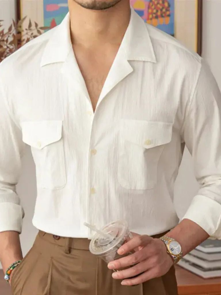 Camisa de Manga Larga de Dinero Antiguo