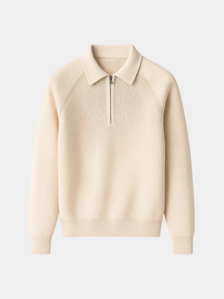 Pull raglan à quart de zip