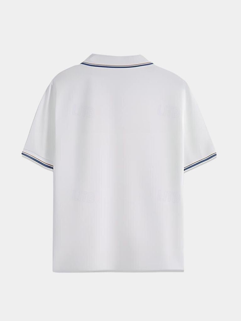 Polo Negro con Cuello en V Atemporal