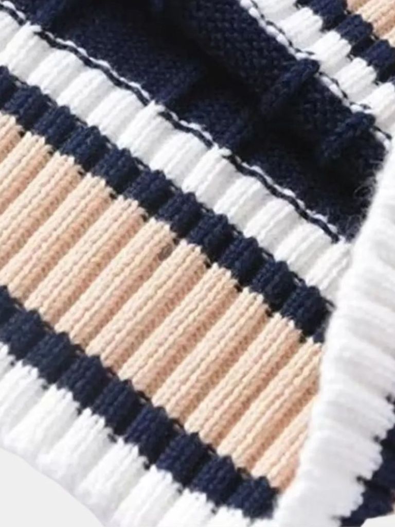 Gilet élégant en maille à col en V