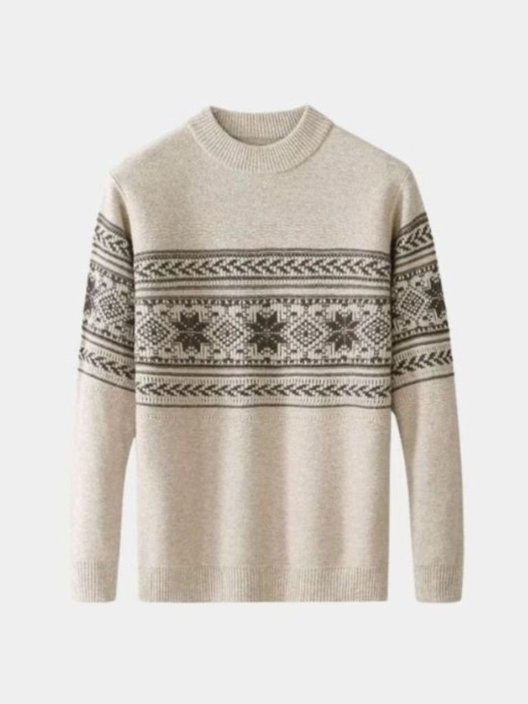 100% Wool Fair Isle Pullover Sweater Jumper