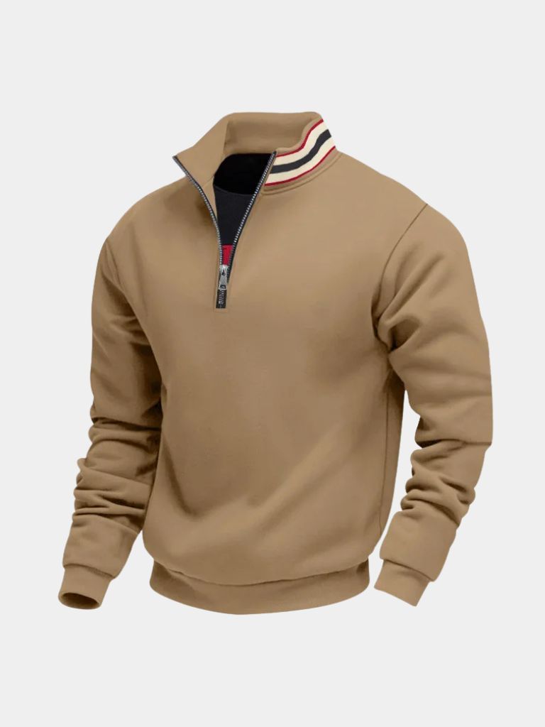 Pull à col montant rayé Regent