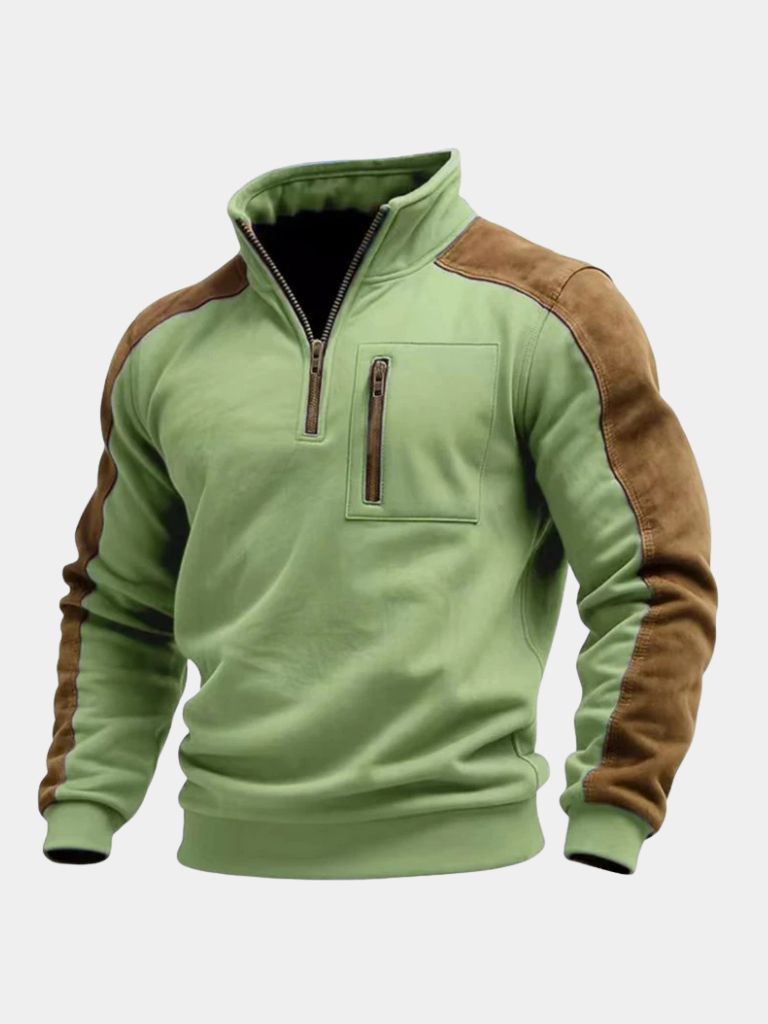 Pull Urban Explorer à col montant et fermeture éclair quart de tour