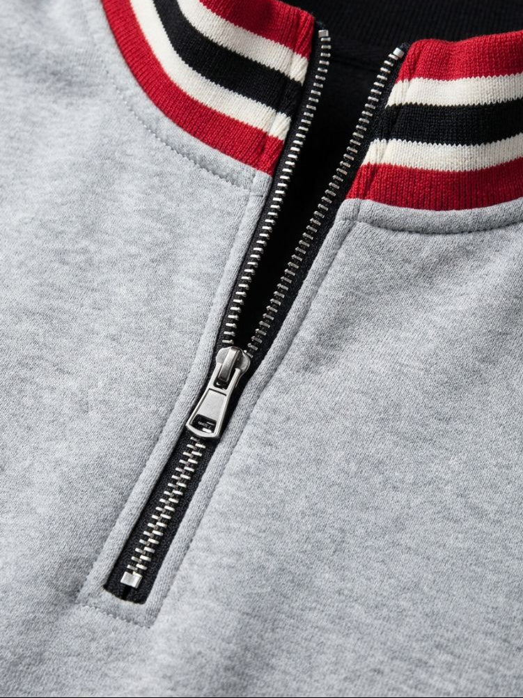 Pull à col montant rayé Regent