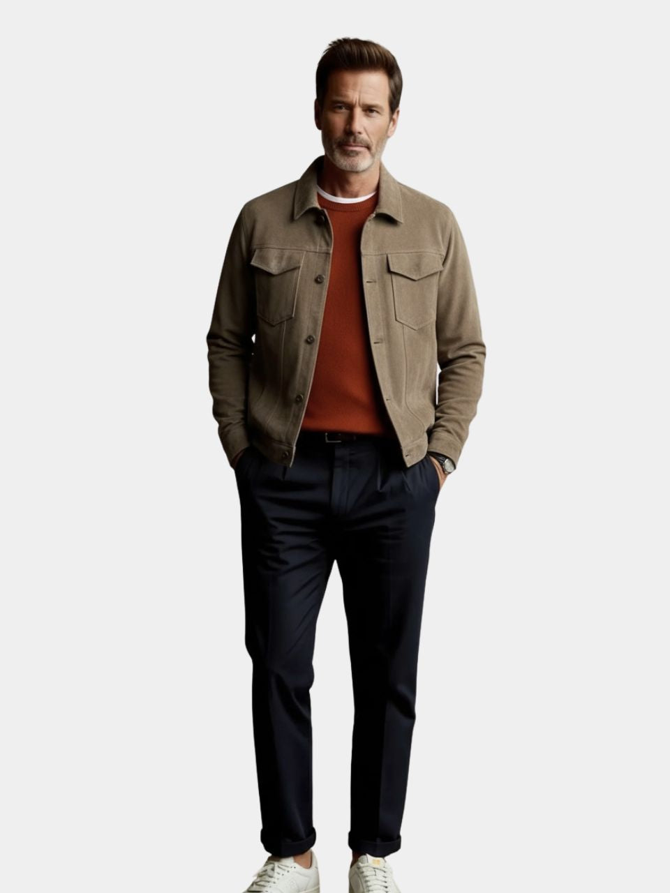 Chaqueta de piloto de cuero Laurent