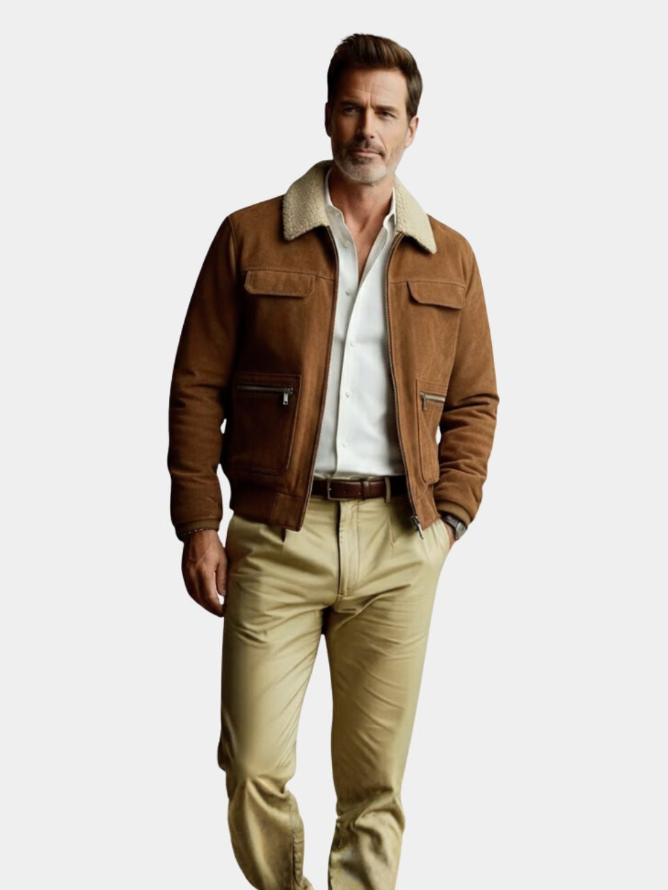 Essential Fleece Suede Jacket