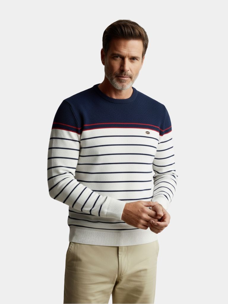 Pull en maille marin