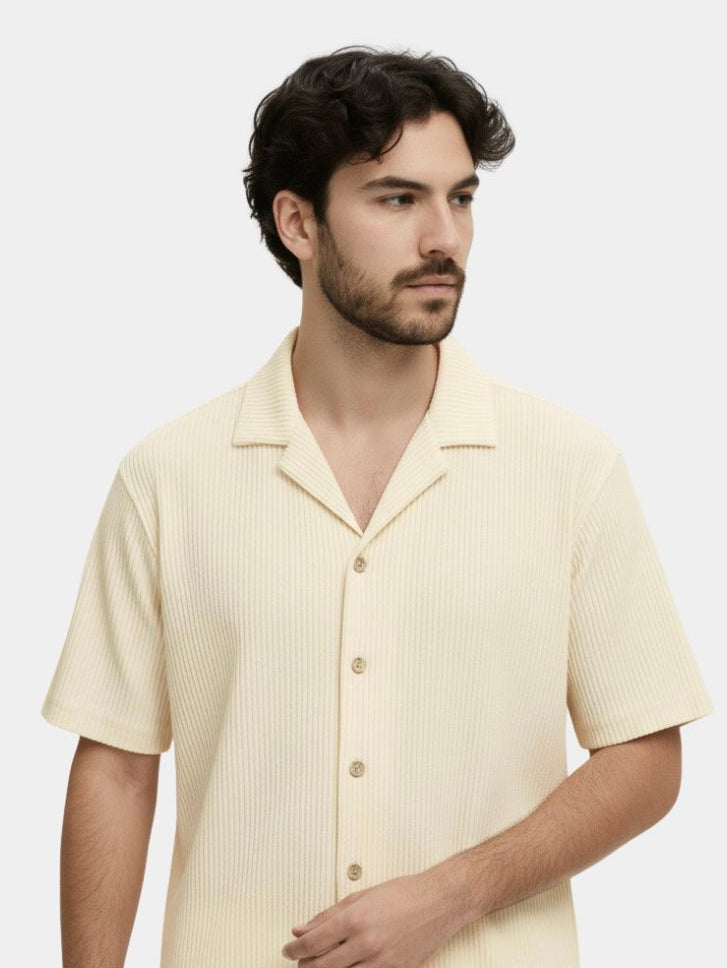 Minimalist Corduroy Set Shorts and Shirt