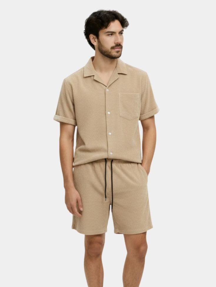 Summer Corduroy Set Shorts and Shirt