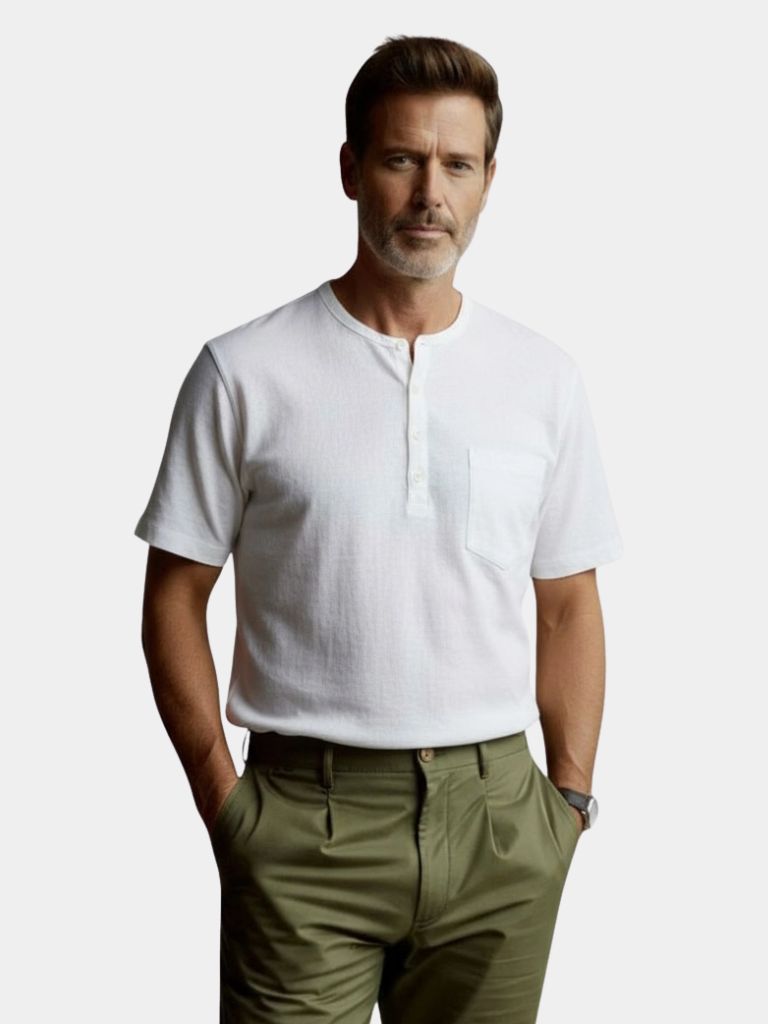 White Wellspring Linen T-Shirt