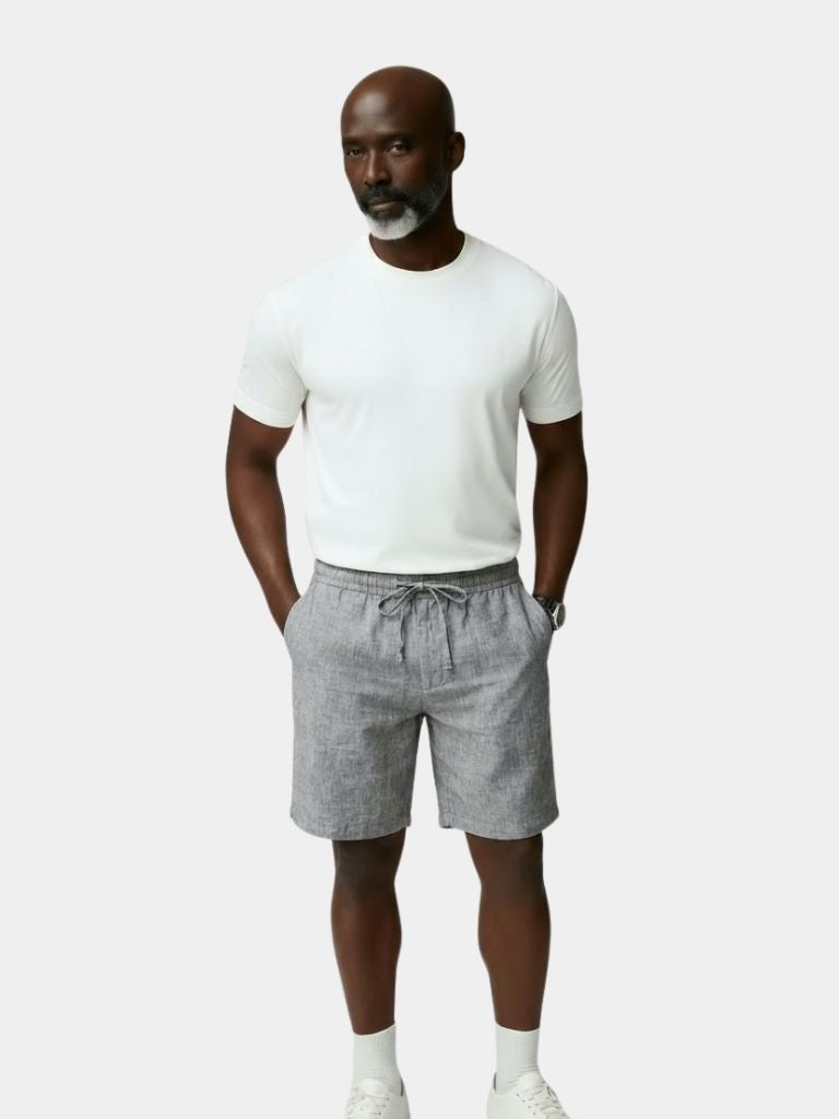 Gris Mariner Linen Shorts