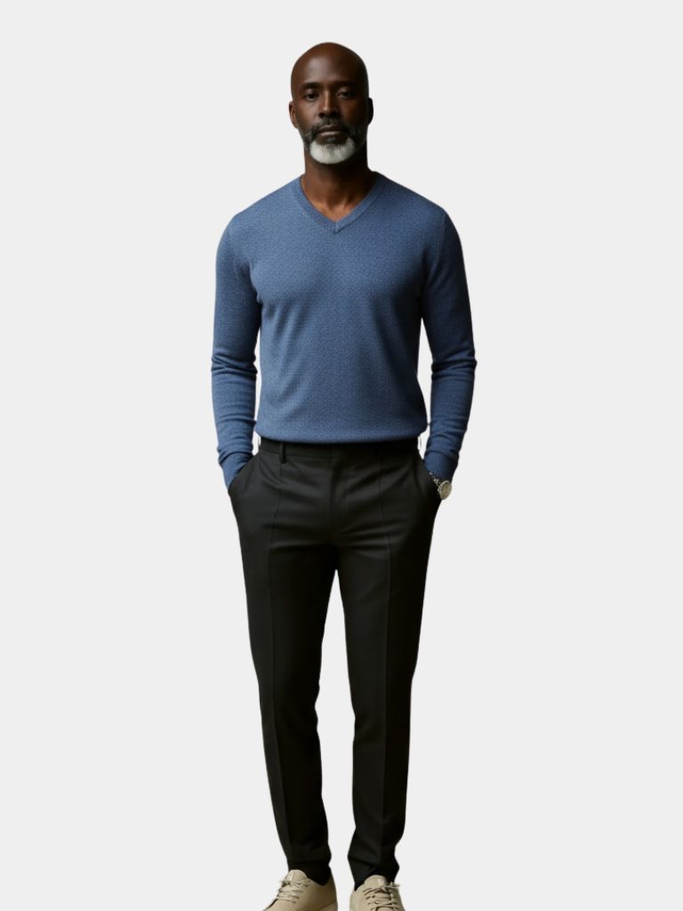 Pull en cachemire à col en V 