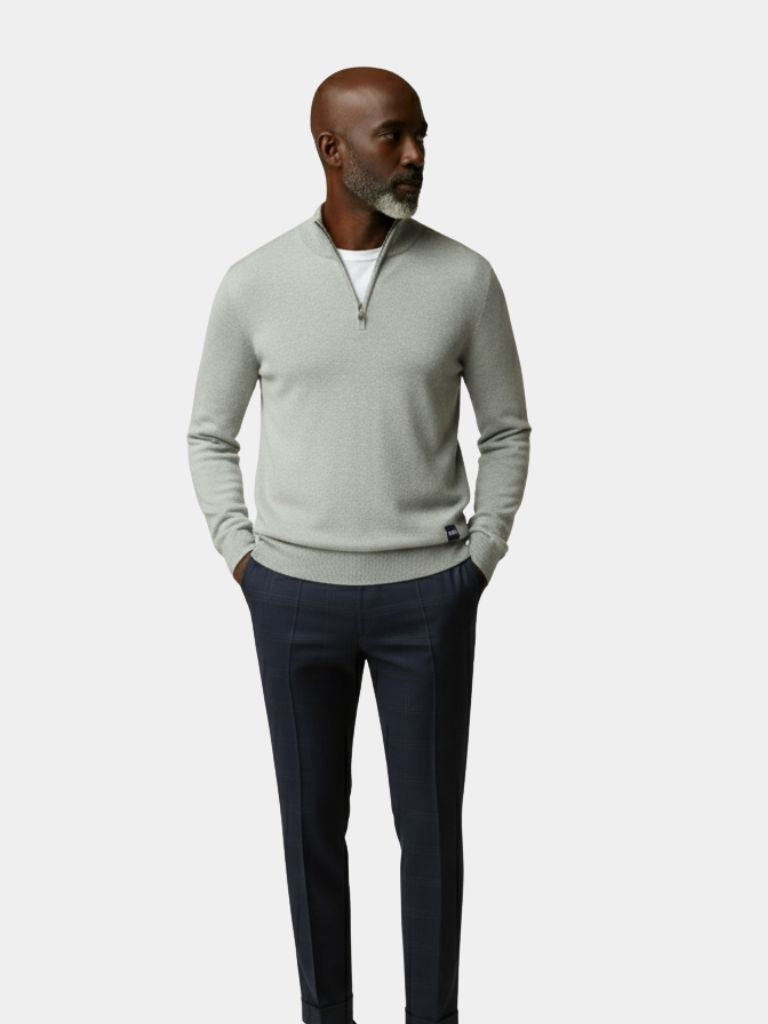 Pull en maille à demi-zip 