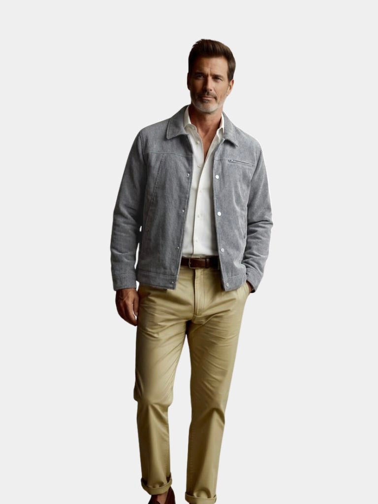 Chaqueta de Sherpa de Pana Minimalista