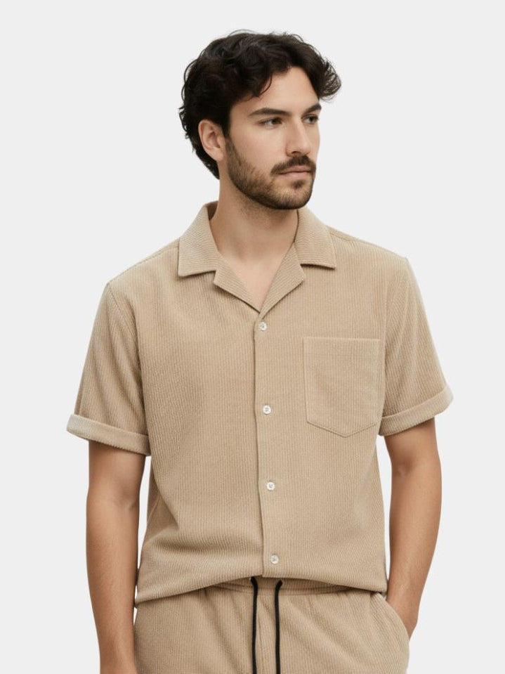 Summer Corduroy Set Shorts and Shirt