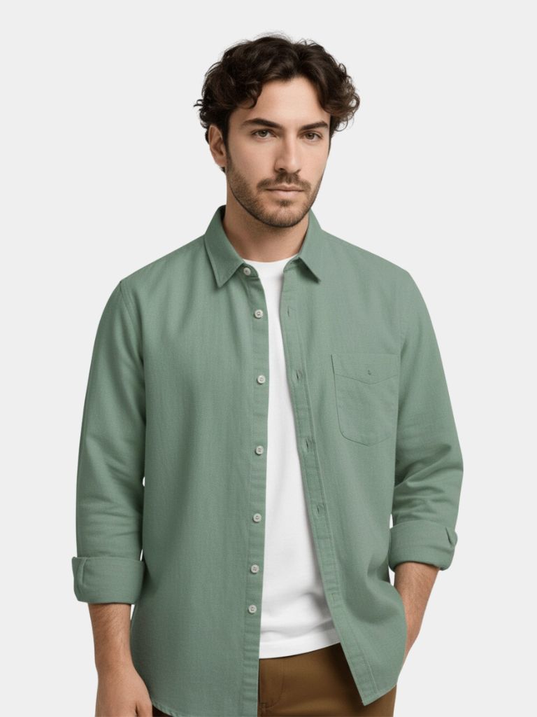 Long Sleeve Essential Linen Shirt
