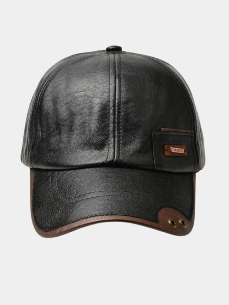 Rustic Crown Leather Cap