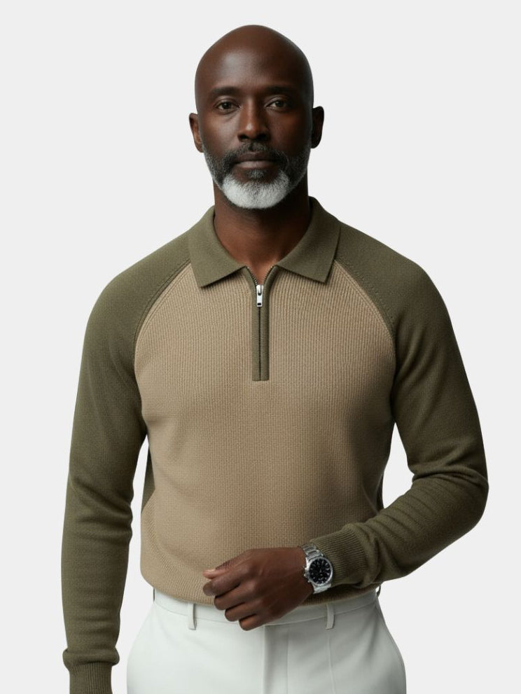 Raglan Quarter Zip Sweater