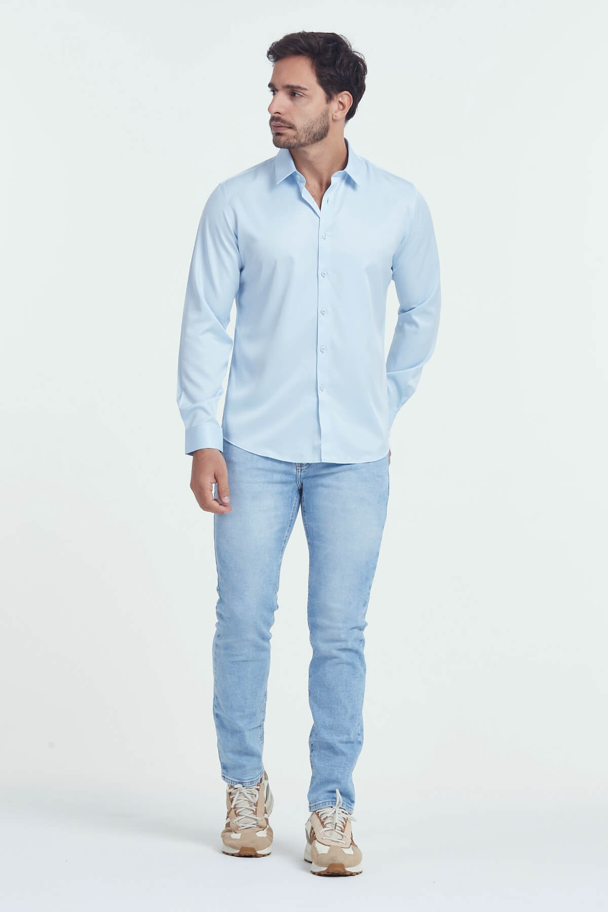 X-Stretch Men’s Dress Shirt – Wrinkle-Free & Ultimate Comfort