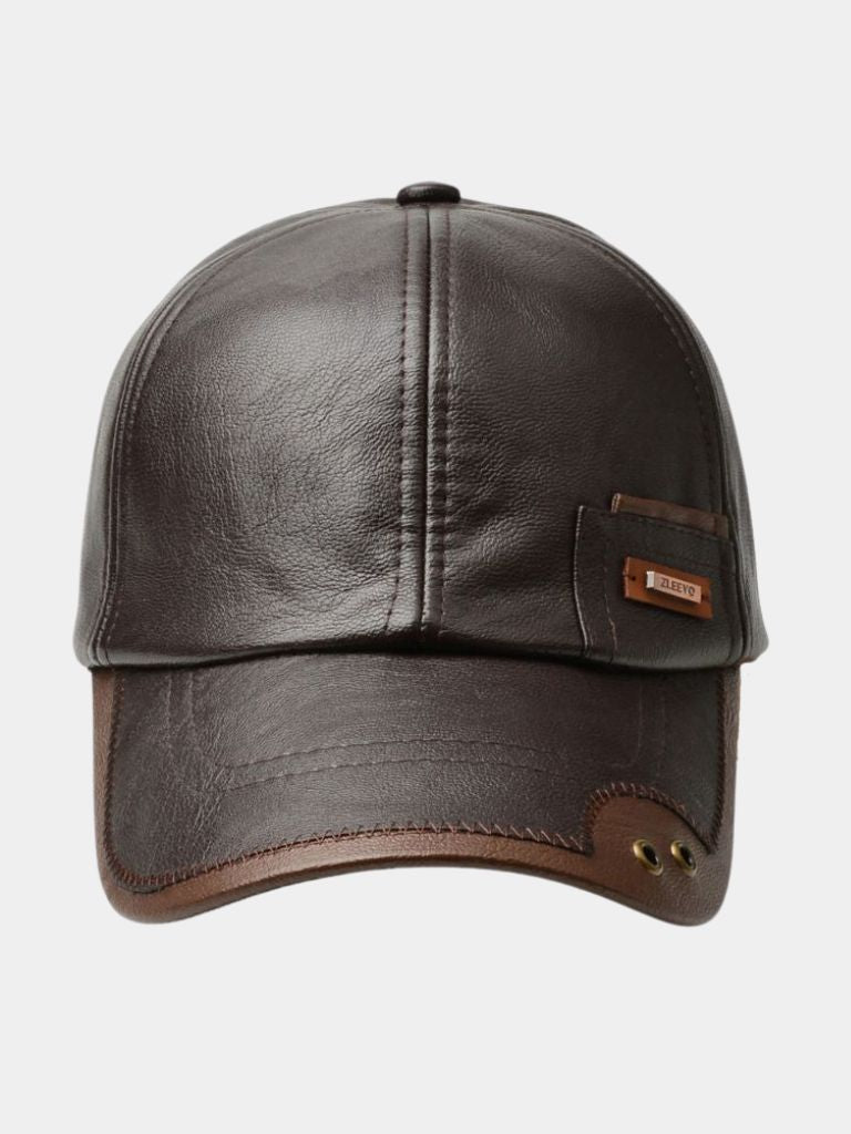 Rustic Crown Leather Cap